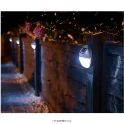 Solar Powered Fence Lights 10pk Silver - Cool White -Cheap A Fresh Garden Store 286942 solar fence lights 1