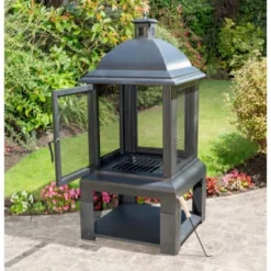 B&M Aspen Log Burner With Log Storage Tray -Cheap A Fresh Garden Store 318778 Aspen Log Burner with Log Tray 2
