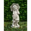 B&M Girl With Umbrella Garden Statue