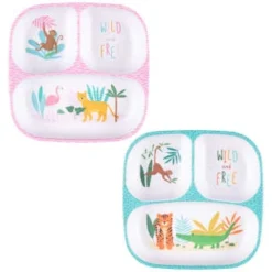 B&M Little Safari Small Kids Platter - Pink -Cheap A Fresh Garden Store 334212 334213 small kids platter group