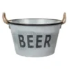 B&M Large Galvanised 'Beer' Bucket Planter