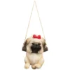 B&M Swinging Dog Garden Ornament - Shih Tzu