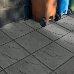 B&M Peak Riven Dark Grey 45 X 45cm - Dark Grey