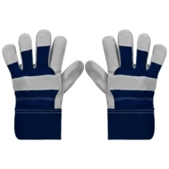 Rolson Heavy Duty Suede Gardening Gloves - Large - Navy