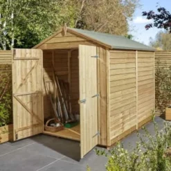 Natural Timber Garden Shed 6 X 8ft -Cheap A Fresh Garden Store 357122 6 x 8 overlap shed