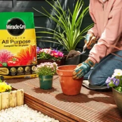 Miracle-Gro Premium All Purpose Compost 50L -Cheap A Fresh Garden Store 359358 miracle gro premium compost for all plants 50l