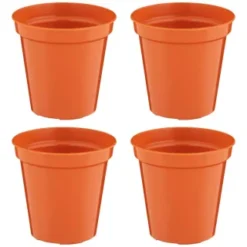 B&M Terracotta Plant Pots 4pk -Cheap A Fresh Garden Store 368396 terracotta plant pots 4pk 4