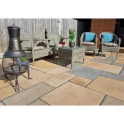 B&M Old Riven ECO Patio Pack 9.9m - Autumn Silver -Cheap A Fresh Garden Store 370827 370828 370829 370830 old riven 9 9m patio pack autumn group 1