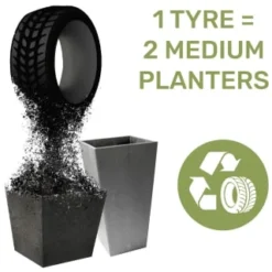 B&M Sonata Planter 71cm - Pewter -Cheap A Fresh Garden Store 377687 377689 377691 377694 377698 377702 sonata planter slate pewter 33cm 50cm 70cm 1