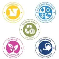 B&M Sonata Planter 33cm - Pewter -Cheap A Fresh Garden Store 377687 377689 377691 377694 377698 377702 sonata planter slate pewter 33cm 50cm 70cm 2 2