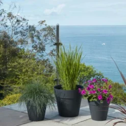 B&M Soho Pot Planter - Charcoal 28cm -Cheap A Fresh Garden Store 378389 385058 381595 soho planter charcoal 38cm 28cm 17cm 2