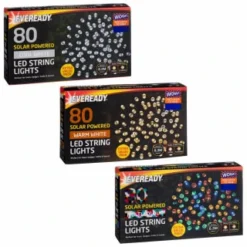 Eveready Solar Powered LED String Lights 80pk - Warm White -Cheap A Fresh Garden Store 379212 379213 379215 80pk eveready led string lights main 2