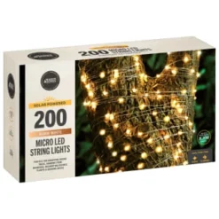Solar Powered Micro LED Lights 200pk - Warm White -Cheap A Fresh Garden Store 379225 200 solar powered micro led string lights warm white 21