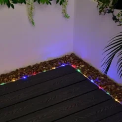 Solar Powered 10m Micro LED Rope Light - Multicolour -Cheap A Fresh Garden Store 379269 10m tube string light 100 multi colour leds 3