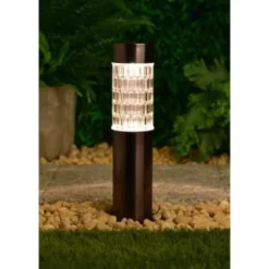 B&M Glass Top Solar Post Light -Cheap A Fresh Garden Store 379310 glass top solar post light black nickle 3