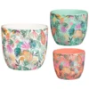 B&M Superbloom Sun Ceramic Plant Pots 3pk - Floral