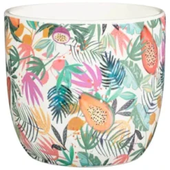 B&M Superbloom Sun Ceramic Plant Pots 3pk - Floral -Cheap A Fresh Garden Store 379332 3pk superbloom ceramic plant pots floral 2