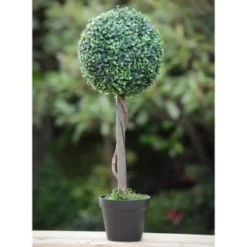Solar Powered Topiary Tree - White LED 70cm -Cheap A Fresh Garden Store 379348 70cm solar powered topiary tree 30 cool white leds 3