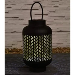 Marrakesh XL Metal Solar Powered Lantern - Metallic Gold