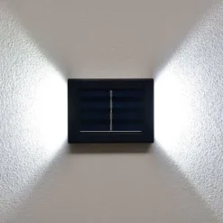 Solar Powered Up/Down Wall Light - White LED 4pk -Cheap A Fresh Garden Store 379453 4pk solar powered up down wall light cool white leds 4