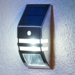2-in-1 Solar Powered PIR Sensor Wall Light
