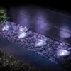 Solar Powered Stainless Steel Ground Lights 4pk