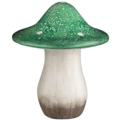 B&M Ceramic Mushroom Ornament - Green