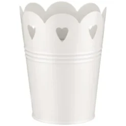 B&M Heart Tin Decorative Planter - Cream
