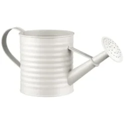 B&M Ribbed Matt Watering Can - Cream