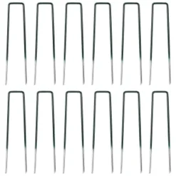 B&M Multi Purpose Half Green U-Pins 12pk -Cheap A Fresh Garden Store 379940 12pk multi purpose half green u pins 2