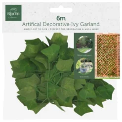B&M Artificial Decorative Ivy & Eucalyptus Garland 6m -Cheap A Fresh Garden Store 379980 artifical decorative ivy gerland 6m