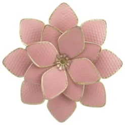 B&M Flower Wall Plaques 2pk - Pink -Cheap A Fresh Garden Store 392757 2pk metal wall flowers pink 3