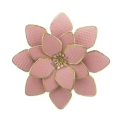 B&M Flower Wall Plaques 2pk - Pink -Cheap A Fresh Garden Store 392757 2pk metal wall flowers pink 4