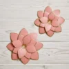 B&M Flower Wall Plaques 2pk - Pink