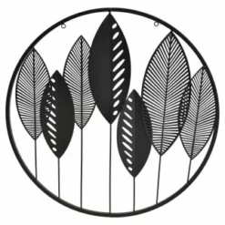 B&M Round Leaf Metal Wall Art
