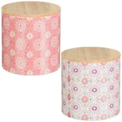 B&M Ceramic Candle With Wooden Lid - White -Cheap A Fresh Garden Store 392775 large printed ceramic candle with wooden group