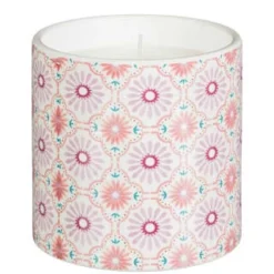 B&M Ceramic Candle With Wooden Lid - White -Cheap A Fresh Garden Store 392775 large printed ceramic candle with wooden lid white 3