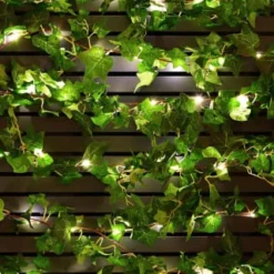 Solar Powered Artificial Ivy Garland 5m -Cheap A Fresh Garden Store 392926 5m ivy garland with 60 warm white solar leds 21