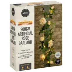Artificial Rose Solar Garland -Cheap A Fresh Garden Store 392943 200cm artificial rose solar garland 21