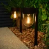 Monaco Solar Powered Post Lights 2pk