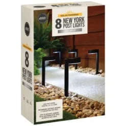 Solar Powered New York Post Lights 8pk -Cheap A Fresh Garden Store 392977 solar powered new york post lights 8pk 3
