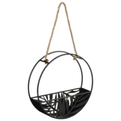 B&M Urban Eden Round Hanging Planter - Black