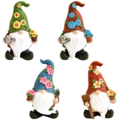B&M Gonk Gnome Ornament With Solar Flower Hat - Blue -Cheap A Fresh Garden Store 393077 gonk gnome ornament with solar flower hat group