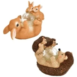 B&M Resin Rabbit Family With Solar Light -Cheap A Fresh Garden Store 393078 resin family with solar light hedgehog