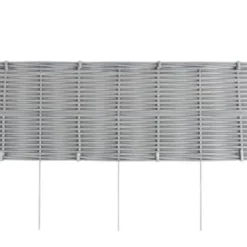 Faux Rattan Grey Boarder Fencing - 100 X 35cm