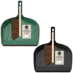 Heavy Duty Dustpan & Bassine Brush Set - Black -Cheap A Fresh Garden Store 393245 heavy duty dustpan and bassine brush set group