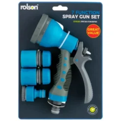 B&M Rolson 7 Function Spray Gun Set -Cheap A Fresh Garden Store 393301 rolson 7 dial spray gun and fittings