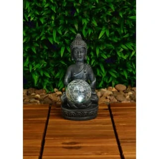 B&M Assorted Sitting Solar Buddha Garden Ornament 6 B&M Assorted Sitting Solar Buddha Garden Ornament - Image 6