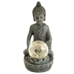 B&M Assorted Sitting Solar Buddha Garden Ornament 9 B&M Assorted Sitting Solar Buddha Garden Ornament -Cheap A Fresh Garden Store 393441 sitting buddha garden ornament with solar crackle ball 5