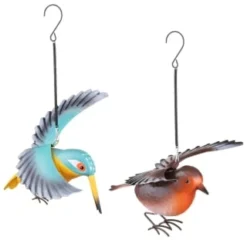 B&M Springy Hanging Bird - Brown -Cheap A Fresh Garden Store 393690 springy bird hanging group